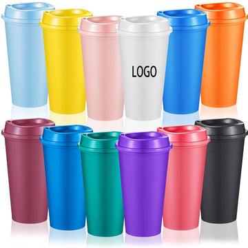 16 oz Reusable Coffee Cups with Lids