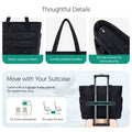 Lightweight Quilted Puffer Tote Bag With Zipper