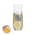 9 Oz Plastic Stemless Champagne Flute