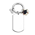 Graduation Keychain With Dog Tag Pendant