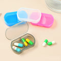 Portable 2-compartment Pill Box