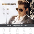 Classic Vintage Polarized Aviator Driving Sunglasses