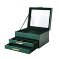 Pu Triple-Layer Jewelry Storage Box With Window