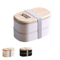 Double Decker Lunch Box With Tableware Set