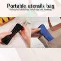 3 Pieces Cutlery Set With Zipper Pouch