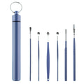 6Pcs Portable Stainless Steel Ear Scoop Set W/ Storage Box