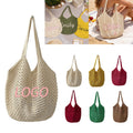 Large Capacity Crochet Knit Shoulder Beach Bag Hollow Out Tote