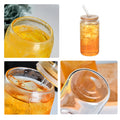 16oz Beer Can Shaped Glasses With Straw & Bamboo Lid