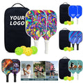 Fiberglass Pickleball Paddle Set With Carry Bag and 4 Balls