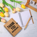 Bamboo Spiral Notebook With Pen