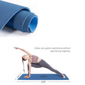 Tpe Two-Tone Yoga Mat With Carrying Strap