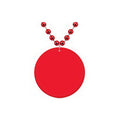 Mardi Gras Beads With 2.5" Medallion