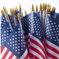 Wooden Flagpole Hand-Waved Flag