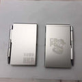 Metal Pocket Notebook with Pen and Refillable Paper