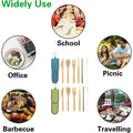 7 In 1 Portable Bamboo Outdoor Cutlery Set