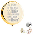 Round Folding Makeup Mirror Double Sided Metal Pocket