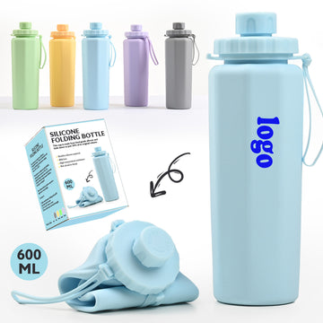 Collapsible Silicone Sports Water Bottle