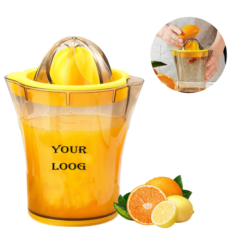 Handheld Dual Press Manual Juicer With Scale Measuring Cup