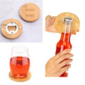 Bamboo Coaster With Bottle Opener