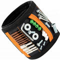 5-Row Magnetic Tool Wristband 15 Strong Magnets & 2 Pockets