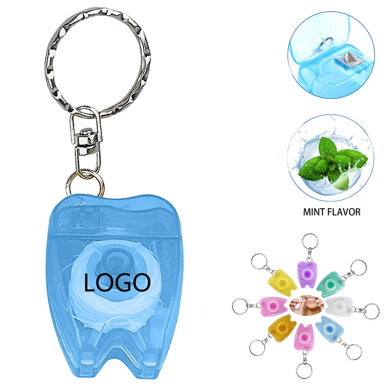 Portable Dental Floss Keychain