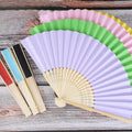 9" Handheld Folded Bamboo Fan