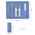 4PCS Stainless Steel Nail Clipper Set With Leather Case