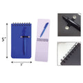 Pocket Sized Spiral Jotter Notepad Notebook With Pen