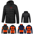 Winter Outdoor Heated Hooded Coat Windproof Usb Charging