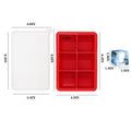 6 Flexible Silicone Ice Cube Trays