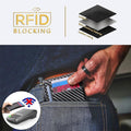 Slim Wallet RFID Blocking Carbon Fiber Texture