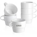 8oz Porcelain Novelty Stackable Latte Cups