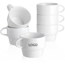 8oz Porcelain Novelty Stackable Latte Cups