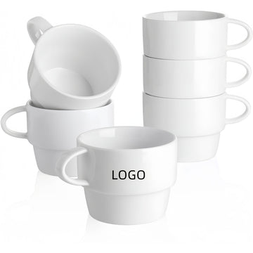 8oz Porcelain Novelty Stackable Latte Cups