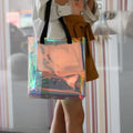 Rainbow Hologram Shopping Tote Bag