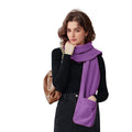 Cozy Fleece Wrap Shawl With Large Front Pockets