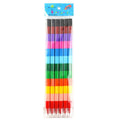 12 Color Block Patchwork Crayons