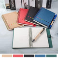 Spiral Notebook With Sticky Notes And Pen