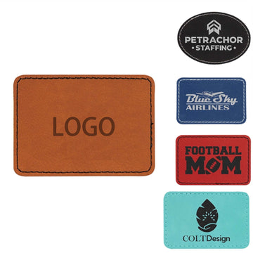 Faux Leather Patches Custom Shape