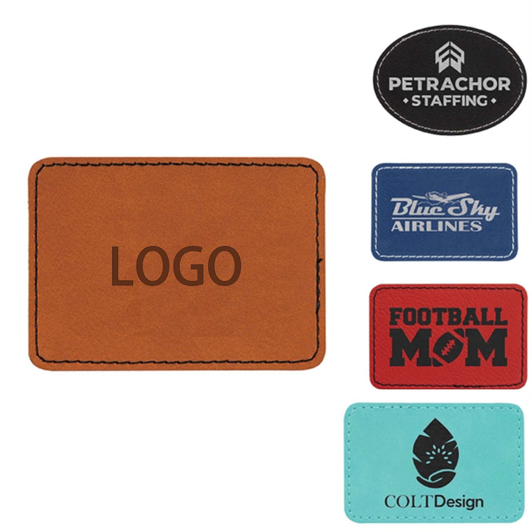 Faux Leather Patches Custom Shape