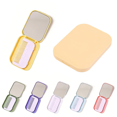 2-In-1 Mirror And Comb Foldable Portable Travel Mirror
