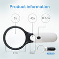 3X 45X Magnifying Glass With Light
