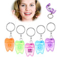 Tooth Shape Portable Key Chain Biodegradable Dental Floss