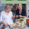 All in One Wooden Yarn Bowl for Multi Knitting Tool