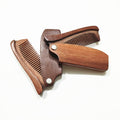 Portable Foldable Wooden Moustache Beard Brush Hair Comb