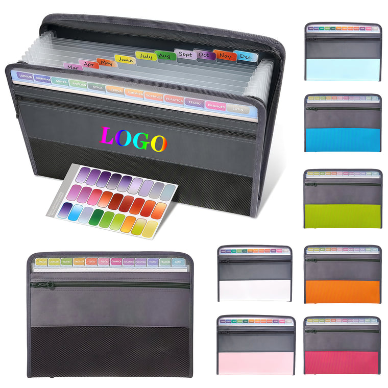 Accordion File Organizer with Safe Zipper