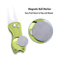 Foldable Golf Divot Tool With Pop-Up Button