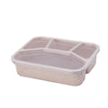 4 Compartment Wheat Straw Bento Lunch Boxes