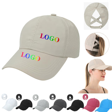 Quick Drying Criss Cross Ponytail Cap