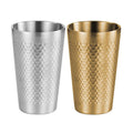 Diamond Hammered Double Stainless Steel Beer Mug